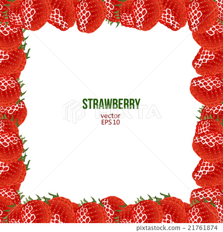 Strawberry frame, vector illustration 21761874