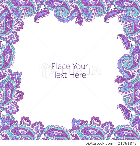 Abstract paisley frame Abstract paisley frame 21761875