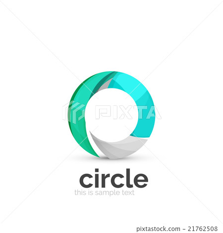 Abstract swirly round logo template Abstract swirly round logo template 21762508