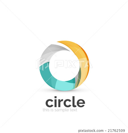 Abstract swirly round logo template Abstract swirly round logo template 21762509