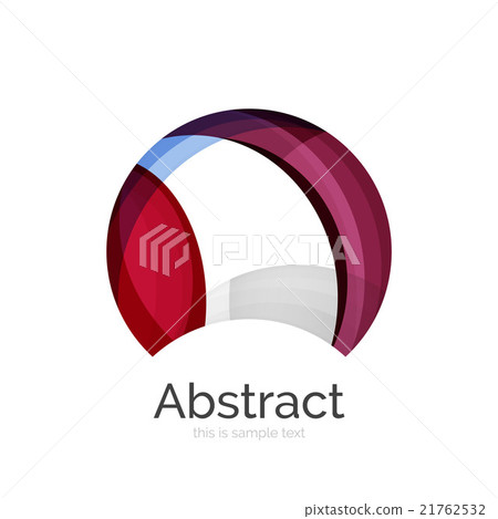Circle logo. Transparent overlapping swirl shapes Circle logo. Transparent overlapping swirl shapes 21762532
