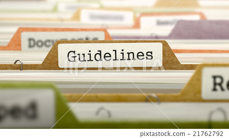 File Folder Labeled as Guidelines. 21762792