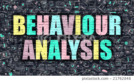 Behaviour Analysis Concept. Multicolor on Dark - Stock Illustration ...