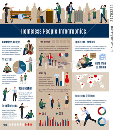 Homeless People Infographics - Stock Illustration [21763233] - PIXTA