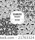 Seamless vector floral pattern set 21763324