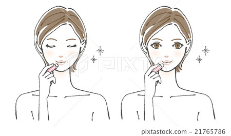 Female illustration painting lip balm 3 21765786