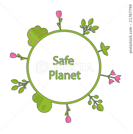 Frame form circle green earth plant flower cry Frame form circle green earth plant flower cry 21767799