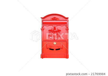 Red vintage post box isolated Red vintage post box isolated 21769984