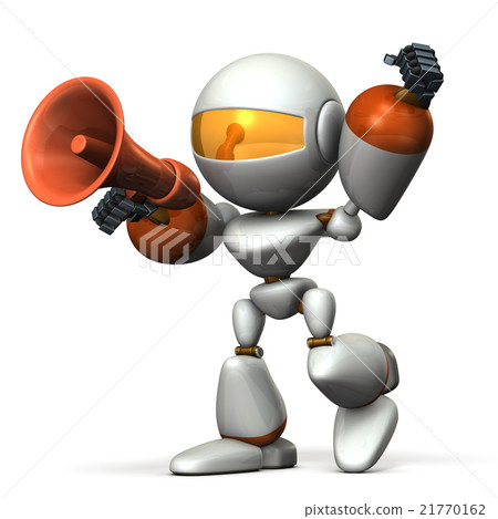 Cute robot robot sending cheers 21770162