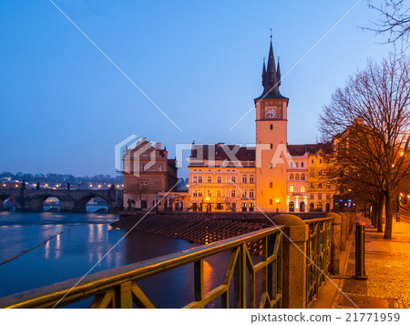 Prague Old Town Water Tower in early morning Prague Old Town Water Tower in early morning 21771959