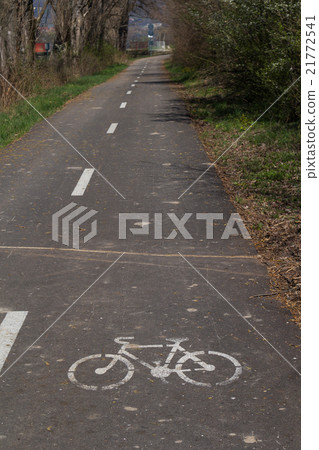 Road for bicycles cross a country 21772541