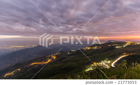 Road in the mountains at night. Road in the mountains at night. 21773053