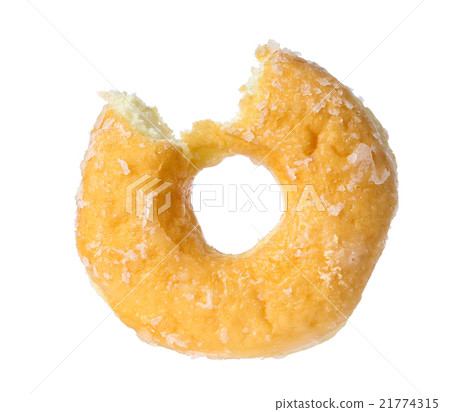 onut with Bite Missing Isolated on white 21774315