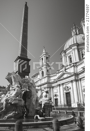 Fountain of Four Rivers in the Piazza Navona 21774897