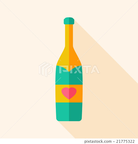 Alcohol bottle with heart - Stock Illustration [21775322] - PIXTA