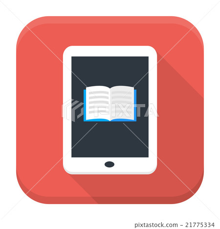 E book app icon with long shadow 21775334