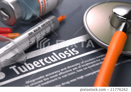 Tuberculosis - Printed Diagnosis on Grey 21776262