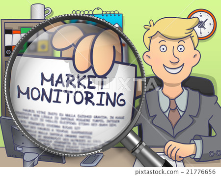 Market Monitoring through Lens. Doodle Concept. Market Monitoring through Lens. Doodle Concept. 21776656