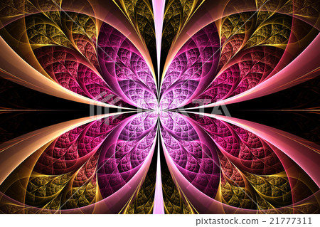 Abstract fractal fantasy magenta pattern  21777311