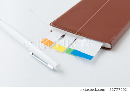 Handbook and sticky note white back Handbook and sticky note white back 21777902