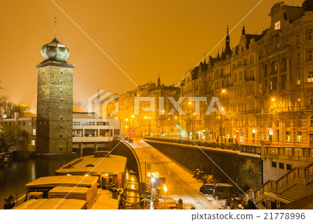 Streets along the Vltava River in Prague, Czech Republic Streets along the Vltava River in Prague, Czech Republic 21778996