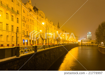 Streets along the Vltava River in Prague, Czech Republic Streets along the Vltava River in Prague, Czech Republic 21778997