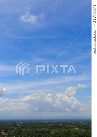 landscape with cloudy on clear blue sky landscape with cloudy on clear blue sky 21779371