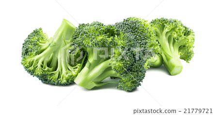 Broccoli horizontal isolated on white background Broccoli horizontal isolated on white background 21779721