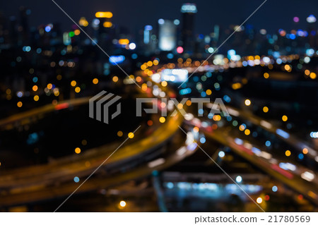 Abstract bokeh light background, city downtown 21780569