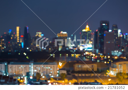 Blurred lights city downtown Blurred lights city downtown 21781052