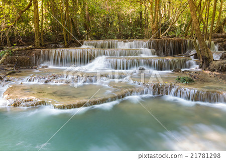 Deep forest waterfalls in National park of Thailan 21781298