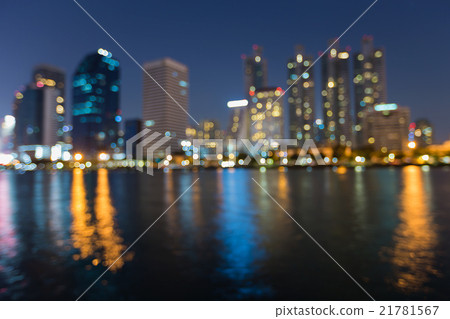 Abstract blurred bokeh office building  21781567