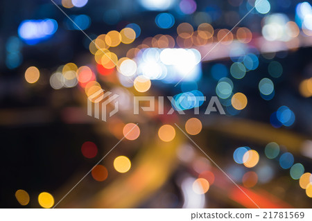 Top view blurred bokeh light city highway  21781569
