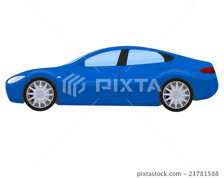 Blue sports sedan 21781588