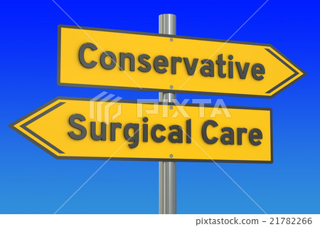 conservative or surgical care concept 21782266