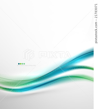 Blue glossy silk wave design template Blue glossy silk wave design template 21783071