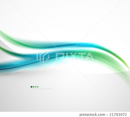 Blue glossy silk wave design template 21783072