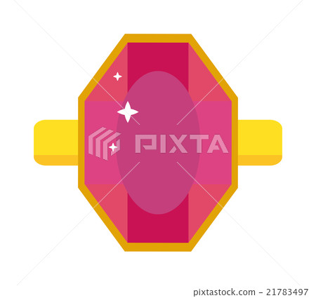 Flat design of red ruby gemstone illustration Flat design of red ruby gemstone illustration 21783497