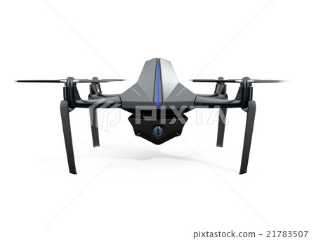 Stealth drone equipped with high resolution surveillance camera unit. With clipping path Stealth drone equipped with high resolution surveillance camera unit. With clipping path 21783507