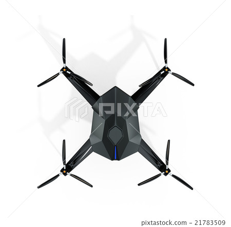 Stealth drone equipped with high resolution surveillance camera unit. With clipping path Stealth drone equipped with high resolution surveillance camera unit. With clipping path 21783509