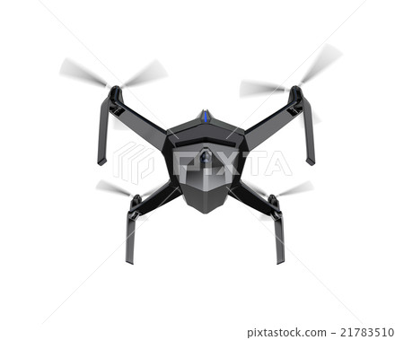 Stealth drone equipped with high resolution surveillance camera unit. With clipping path Stealth drone equipped with high resolution surveillance camera unit. With clipping path 21783510