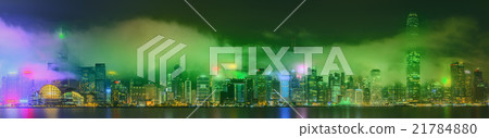 Panorama of Hong Kong and Financial district Panorama of Hong Kong and Financial district 21784880