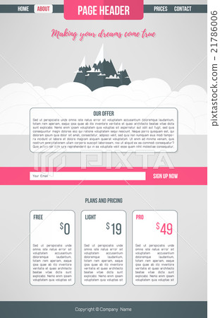 Landing website template. Landing page design 21786006