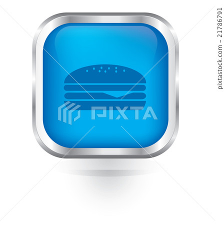 Vector hamburger icon glossy button  21786791