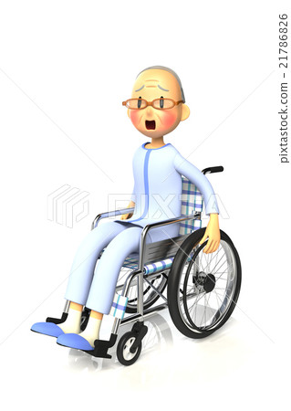 An old man using a wheelchair 21786826