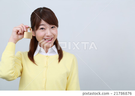 Key and young lady Key and young lady 21786876