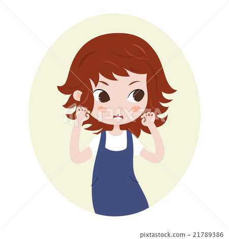Girl pretending to be a lion. Cute horoscope Girl pretending to be a lion. Cute horoscope 21789386