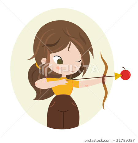 Cute zodiac sign - Sagittarius. Vector Cute zodiac sign - Sagittarius. Vector 21789387