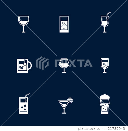 set isolated goblet and glasses object 21789943