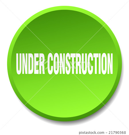 under construction green round flat push button 21790368